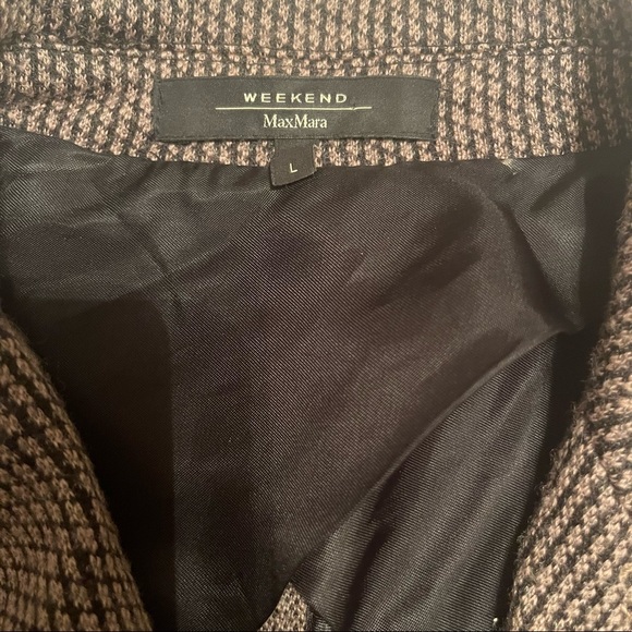 COPY - MaxMara Weekend Black/Cream Wool Virgin Printed Blazer Size Large - Picture 4 of 5